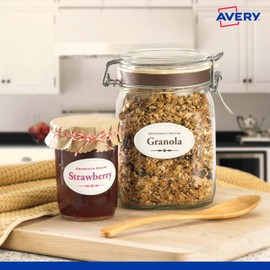 Avery A4 Glossy Oval Labels - Product Stickers - Small Business Supplies - 63.5 x 42.3 mm, 180 Labels/10 Sheets (980000/ L7102)