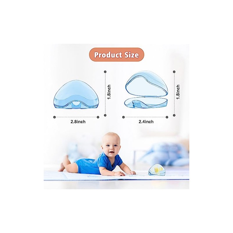 4 cajas para chupete (azul)