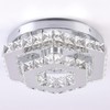 CXGLEAMING Modern Chandelier Crystal Flush Mount Ceiling Light LED Pendant