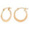 Gacimy Small Rose Gold Hoop Earrings for Women 14k Rose