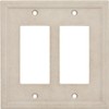Double Decorator / GFCI Cast Stone Wall Plate - Sand