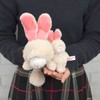 NICI Angora Rabbit White Figure Pouch Pencil Case Cosmetic