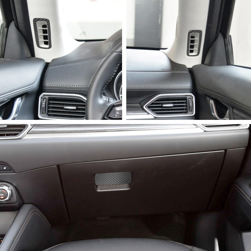 YAMUDA Compatible with Decorative Interior Protection Carbon Fiber Sticker for