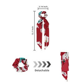 Yonchic 5-Piece Flower Printed Knotted Scarf Scrunchies for Women & Girls, Cute Floral Print Knot Elastic Ribbon Ponytail Holder Hair Ties, Bow No Damage Hair Accessories (Flower01)