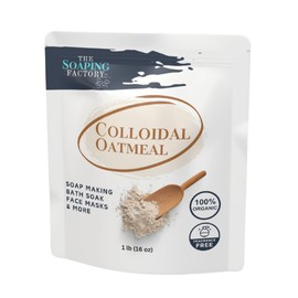 Colloidal Oatmeal Powder 16 oz | Unscented, Organic Oatmeal for Baths, Soap Making, and DIY Skincare | Soothes Itchy, Irritated Skin | Ideal for Natural Cosmetics | The Soaping Factory