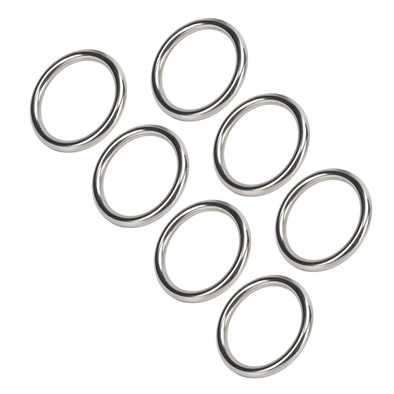 7 Pcs 304 Stainless Steel Metal O Ring Waterproof Rustproof