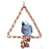 Hypeety Birds Rope Triangle Perch Adjustable Parrot Cage Stand Chewing