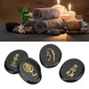4Pcs Reiki Symbols Stones Smoother Surfaces Engraved Reiki Stones for