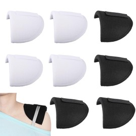 Srvauyea 4 Pairs Suit Shoulder Pads, Inserted Shoulder Pads, Non-Slip Shoulder Pads with Velcro Strap, Foam Shoulder Pads, Shoulder Pads Without Sewing for Blazer, Clothing, Sewing Accessories