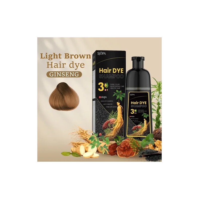 Mopoyat Shampoo Tinte Instantáneo Cubre Canas Natural