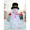 1.8m Christmas Yard Decoration Rotating Colorful Lights Inflatable Snowman Model