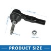 A ABSOPRO Front Outer Tie Rod End Links Suspension Steering