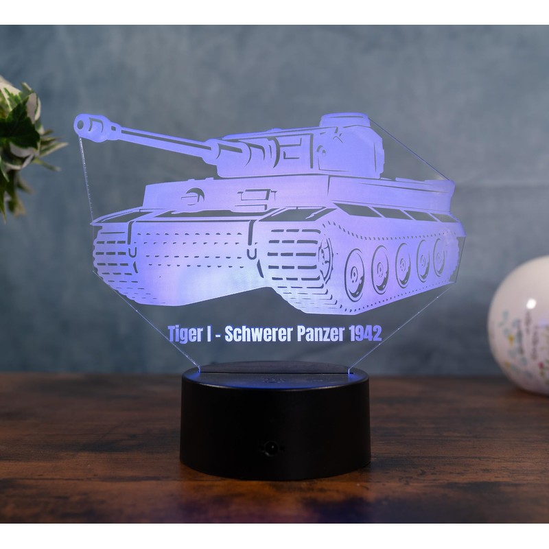 Tiger I Panzer Lampe LED 3D – Schwerer Panzer 1942