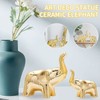 JIMBON A Pair Gold Elephant Statue Home Decor,Modern Style Figurines,Sculpture