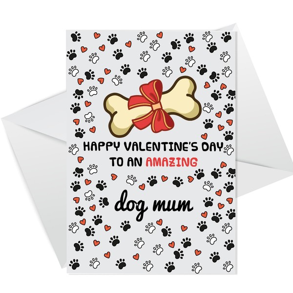 RED OCEAN Funny Valentines Day Card For Dog Mum, Best
