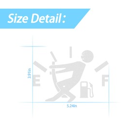 Aufkleber Auto Humor Aufkleber für leeren Kraftstoffverbrauch Aufkleber für leere Kraftstoffanzeige für Auto, LKW, Motorrad, Suv, Universal-Autozubehör (Weiß)