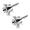 2 Pack Guitar Strap Fixator Metal Guitar Strap End Button