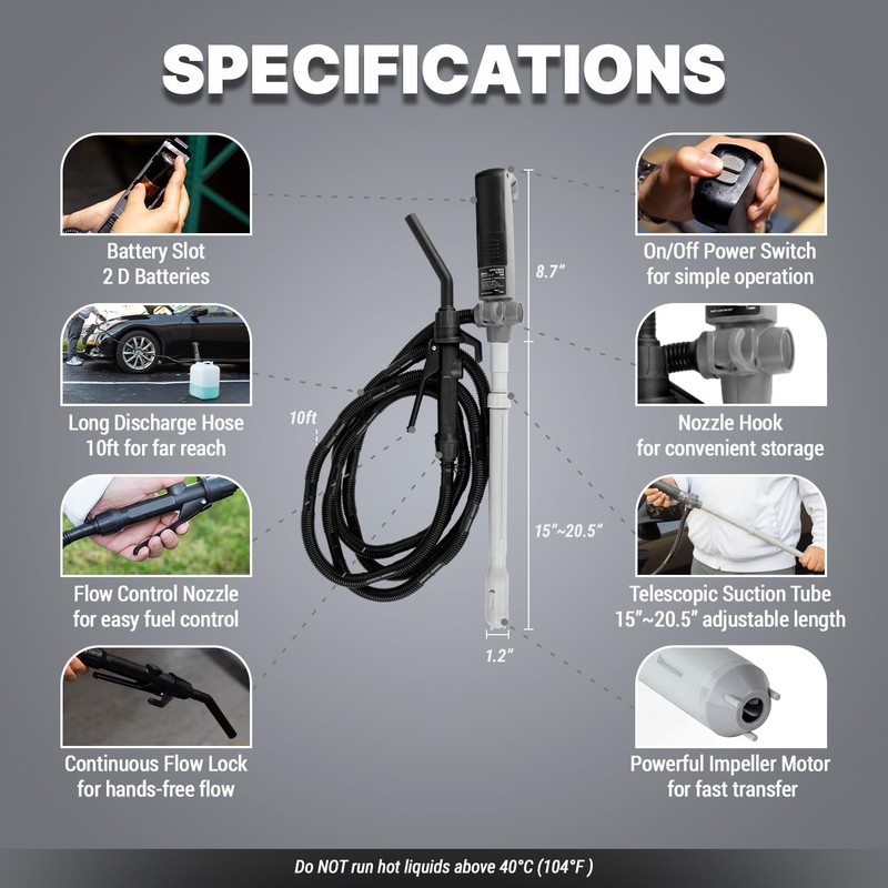 TERA PUMP - Easy-Use Battery Pump for Chemicals & Fuels