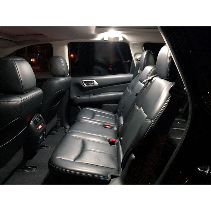 BRISHINE White Interior LED Lights Kit for Nissan Pathfinder 2013