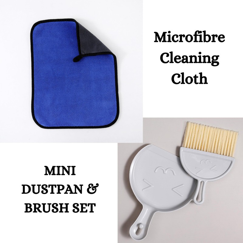 Floorington Premium Microfibre Cleaning Cloths Pack of 10, Double-layer, Lint