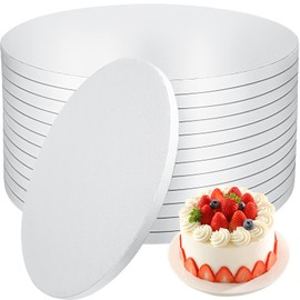 Sudaya 12 PCS Cake Drums 14 Inch, 14inch Drum, Cake Boards 14 Inch Round, 1/2" Thick Cardboard, Sturdy Circle, Base para Pastel Cardboard Base White Cake Boards for Wedding