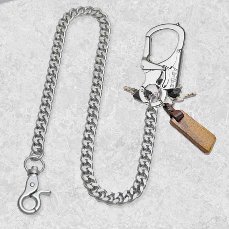 [Ahiller] Men's Wallet Chain, Double Locking Key Chain with Tungsten