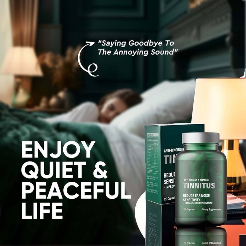 Topffy Tinnitus Relief for Ringing Ears Supplement - 120 Capsules