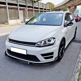 Spec-D Tuning Glossy Black Front Bumper Lip Spoiler Splitter Compatible with 2014-2017 Volkswagen Golf MK7