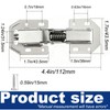 4PCS Hidden Cabinet Hinges, No Pre-Drilled Soft Close Cabinet Hinges,