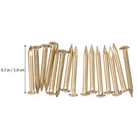 HEALLILY 100 pieces copper nails for killing trees, removing stumps, copper nail spikes for slate roof, 18 mm (brass)