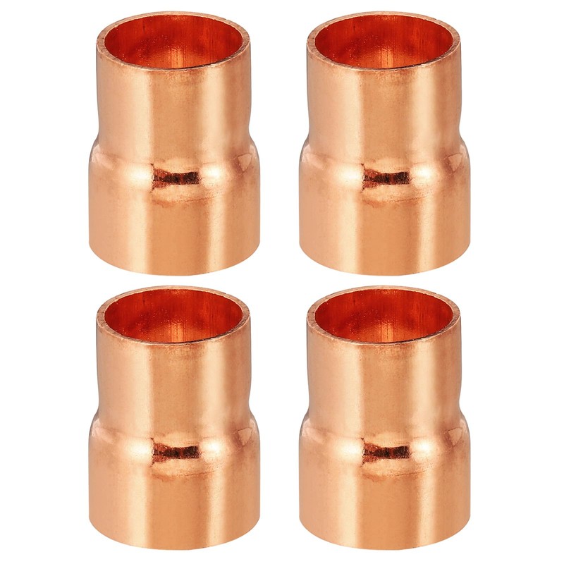 PATIKIL 7/8" to 3/4" ID Copper Reducer, 4pcs 99.9% Pure