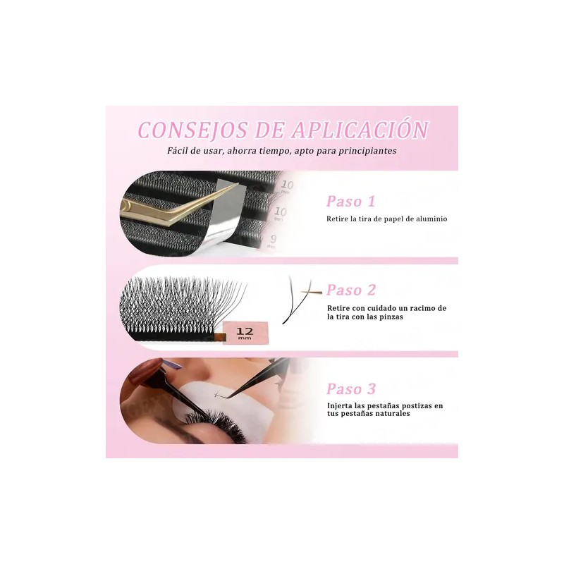 Blister Extensiones De Pestañas U-shaped Shape Mink Yy Lash