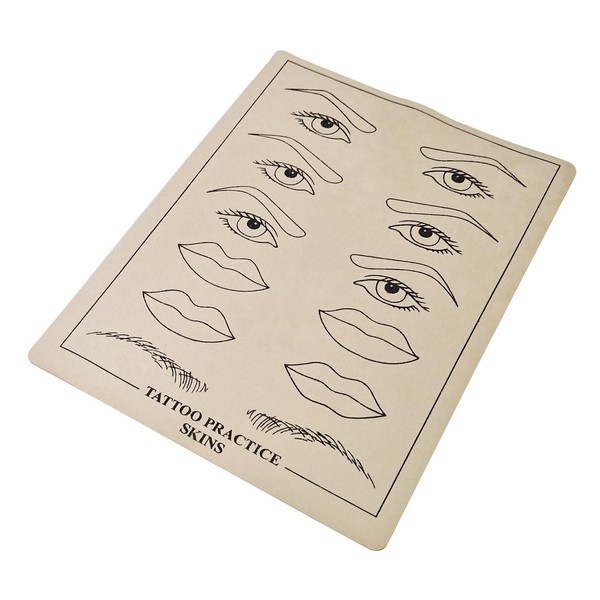 Eyes Lips And Eyebrows Tattoo Practice Skin 8" x 6"