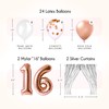 EpiqueOne 41-Piece Rose Gold Sweet 16 Birthday Decoration for Girls