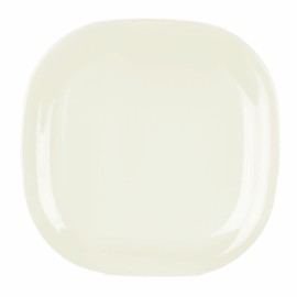 TrueCraftware- 14" x 14" Round Square Plate Passion Pearl Color Melamine- Dinner Plates Reusable Plate Dinner Dishes Plates Perfect for Dinner Dishes Dishwasher Safe Break-Resistant