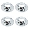 Round 25mm Wardrobe Rail Locking End Socket Suit Chrome Wardrobe