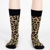 Mysocks Unisex ankle socks multi-design. - Brauner Leoparddruck, size: 40-45