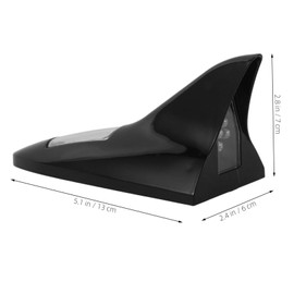 SOLUSTRE 1set Car Fin Antenna Cover Led Warning Lights Solar-Powered Decorative Roof Aerial Base for Enhanced Visibility Easy No-Tool Installation for Vehicle Models