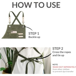 carrotez Chef Apron, Waterdrop Resistant Cotton Canvas Cross Back Adjustable Apr