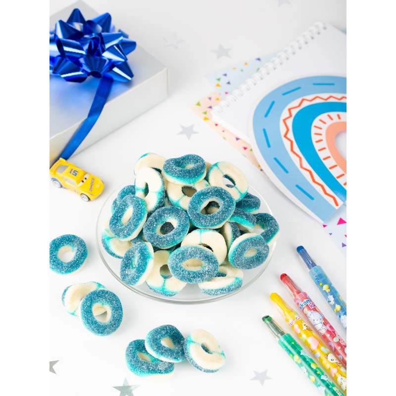 Kervan Candy Bebeto Blue Raspberry Rings - Fruity, Soft, Sweet