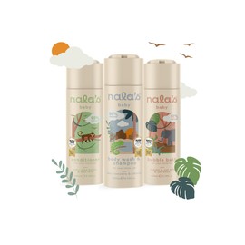 Nala's Baby Wash Bundle | Contains Body Wash & Shampoo, Bubble Bath, Conditioner | Award-winning | Dermatologically-tested & Paediatrician-approved | Tear-Free | Oats, Camomile, Hibiscus | Nalas Baby
