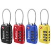 SharkByte TSA Approved Suitcase Locks - 4-Dial Security Travel Combination