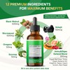 NURAFUSE Organic Wormwood, Black Walnut, Oregano, Soursop, Shilajit Liquid Drops