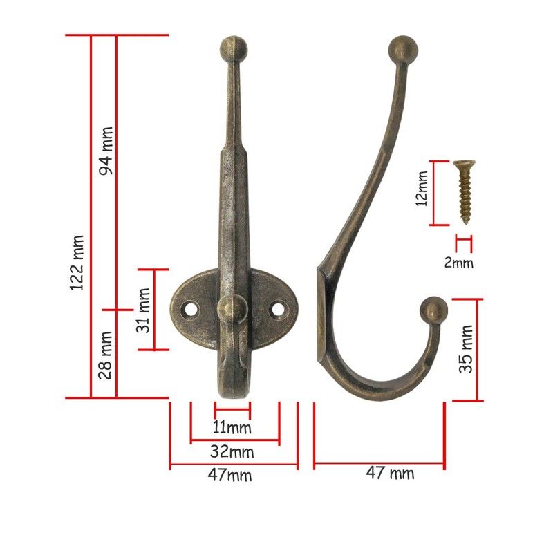 FUXXER® - Classic coat hooks, clothes hooks, hat hooks, iron