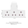 Plug Adapter,3 Way Plug Adapter UK Surge Protector Socket Adapter