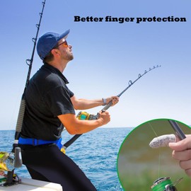 KFZDCG 2 Packs Single Finger Fishing Gloves, Fishing Finger Shield for Outdoor Long Casting Single Finger Gloves Prevent Fingers from Being Cut by Wires Hooks，Non-Slip, Wear-Resistant