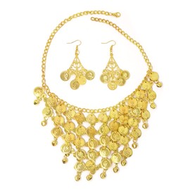 Honbay Belly Dance Indian Dance Necklace and Earrings