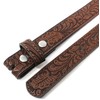 BC Belts Womens Thin Leather Belt Strap with Embossed Western