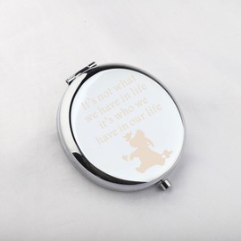 WUSUANED Eeyore Makeup Mirror It’s Not What We Have in Life It’s Who We Have in Our Life Jewelry Eeyore Lover Gift (Eeyore Lover Mirror S)