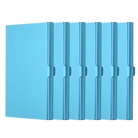 sourcing map 6pcs Business Card Holder for Desk, Aluminum Alloy Business Name Card Organizer Desktop Card Rack Display Stand for Office Exhibition Meeting Home, Black